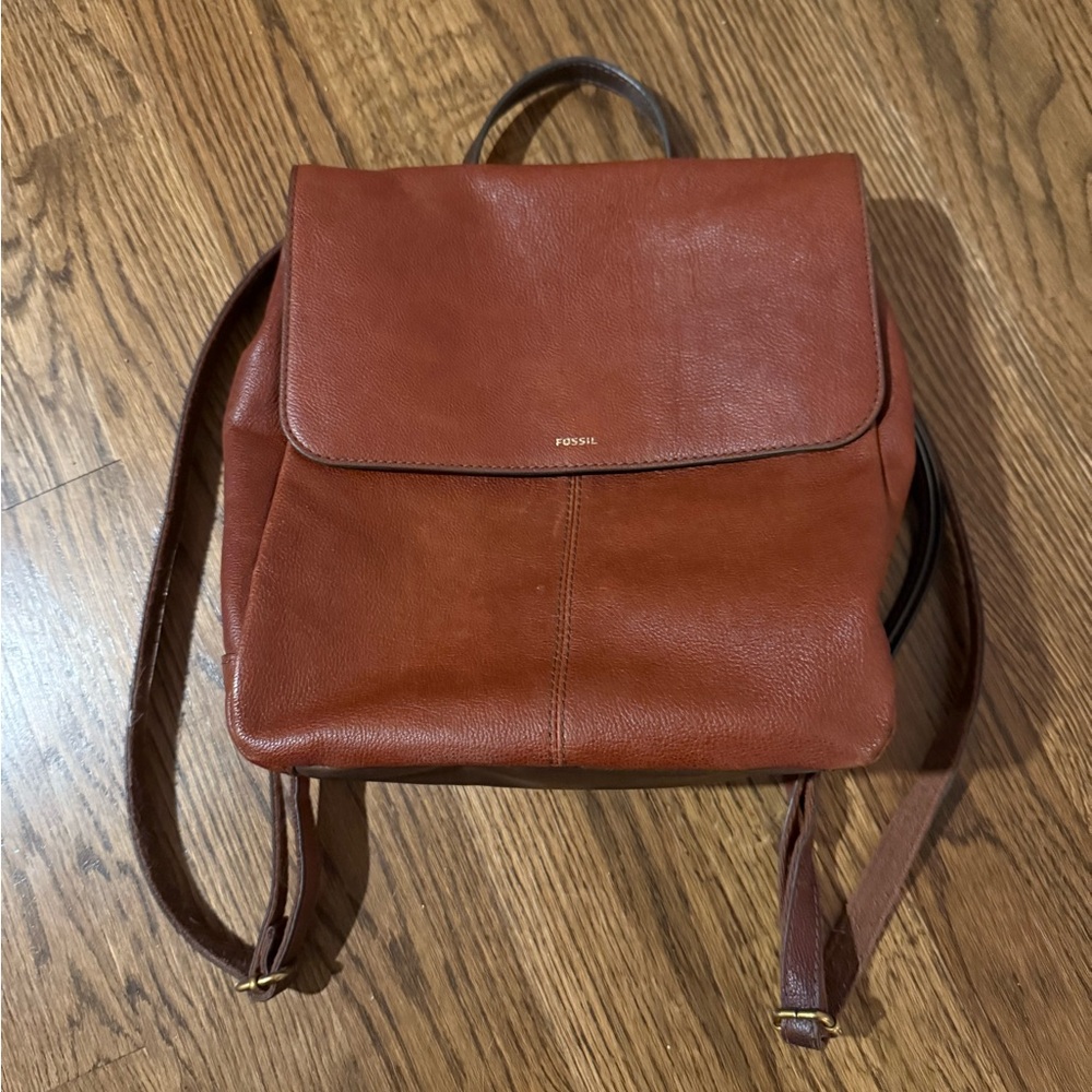 FOSSIL Claire brown leather backpack